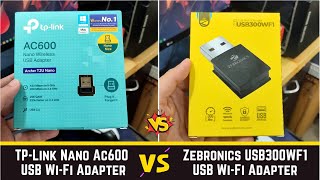 TPLink Nano Ac600 WiFi Dongle vs Zebronics USB300WF1 WiFi Dongle detail comparison  Speed test [upl. by Buford]