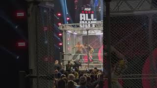 Swerve vs Hangman lights out steel cage AEW ALL OUT Chicago 2024 aew allout aewallout swerve [upl. by Leiser]