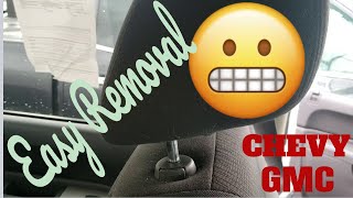 How to REMOVE HEADREST on CHEVY  GMC  CADILLAC  BUICK  OLDSMOBILE [upl. by Eilssel284]