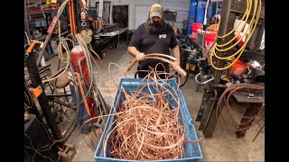 Stripping Large Copper Cable [upl. by Trainer]