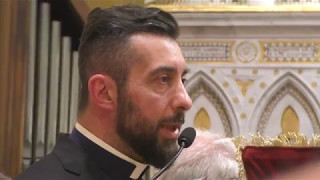 Festa dei Ceri 2017  Parla don Mirko Orsini in Basilica wwwcronacaeugubinait [upl. by Einnahpets754]