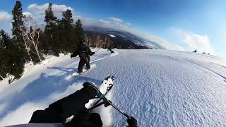 Snowscoot paradise Sheregesh 2022 freeride powder snowscoot siberia sheregesh [upl. by Thaddeus566]