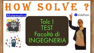 Tolc I  Esercizi di matematica e geometria analitica svolti facoltà di Ingegneria test ingresso [upl. by Cynar]