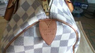 Damier AZUR Speedy 30 Louis Vuitton Authentic classic purse bag review [upl. by Mildrid]