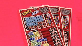 SOOD 1317 THREE 3 UNO FL Lottery Scratch Tickets [upl. by Nnaeiluj]