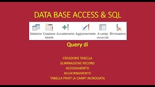 20 ACCESS Query SQL Tabella Pivot [upl. by Eiramnna]