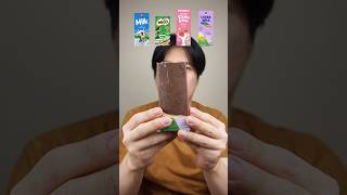 EATING MILK PUDDING WITH CHOCOLATE COATING asmr mukbang [upl. by Yenittirb338]