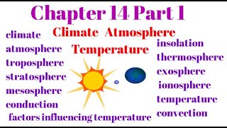 Geography Ch 14 Part 1 Climate Atmosphere Insolation Temperature [upl. by Gerianne729]