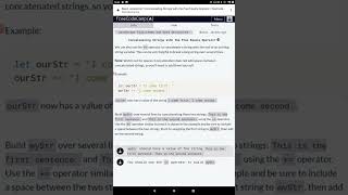 freeCodeCamp  ☑️Concatenating Strings with  Operator ☑️Constructing Strings with Variables  JS [upl. by Fullerton]