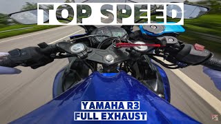 Top Speed Attempt  YAMAHA R3  Full Exhaust 4K [upl. by Bergen]