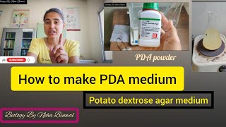 PDA potato dextrose agar medium l How to make PDA medium Biology By Neha Binwal viral biology [upl. by Sherrer]