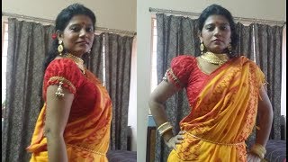 Bengali ATPOURE saree drape  আটপৌরে বাঙালি শাড়ি Tutorial [upl. by Lemraj837]