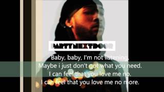 PartyNextDoor  TBH Lyrics on screen [upl. by Ydiarf583]