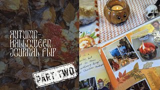 Autumn Halloween Journal Flip  PART TWO [upl. by Annod]