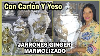 CREA TUS PROPIOS JARRONES GINGER EN TENDENCIA MARMOLIZADO [upl. by Dihsar]