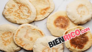 Haz Este Pan De Pita Casero Facil Y Rápido Con Solo 5 Ingredientes [upl. by Eycats125]