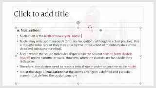 Mechanism of Crystallization [upl. by Tocci]