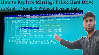 How to Replace MissingFailed Hard Drive in Raid1Raid5 Without Losing Data [upl. by Mehelhteb]