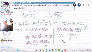 TEMA 2 TERMODINÁMICA  PRIMERA LEY  29 RELACIÓN CpCv [upl. by Proudfoot]