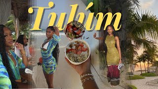 TULUM GIRLS TRIP TRAVEL VLOG  beach club cenote going out tulum restaurants [upl. by Quirita]