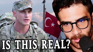 US Soldier Faces Confrontation In Turkey  Hasanabi Reacts [upl. by Netfa]