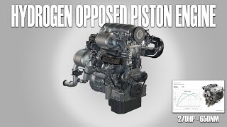 This Opposed Piston Engine Runs on Hydrogen [upl. by Lacsap637]