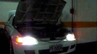 1992 Honda Civic HID bixenon conversion kit Demo [upl. by Akim60]