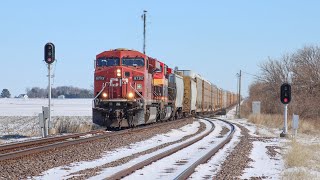 CPKC Union Pacific Train MYCAS on the UP Pana Subdivision  February 18 2024 [upl. by Lahsram]