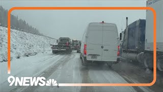 Snow makes for difficult travel in Colorados mountains [upl. by Jp]