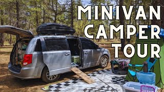 Minivan Camper Conversion NOBUILD VAN TOUR 2024 Update  Dodge Grand Caravan [upl. by Octave]