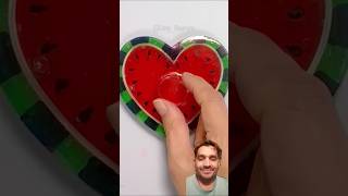 Reverse play heart watermelon 🍉😂  viralvideo slimemaker dessert ytshortsvideo cute [upl. by Cookie]