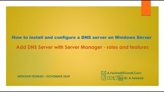 How to install and configure a DNS server on Windows Server [upl. by Einnaf]