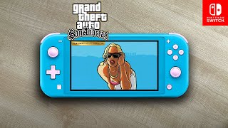 GTA San Andreas  Definitive Edition  Nintendo Switch Lite Gameplay [upl. by Cote91]