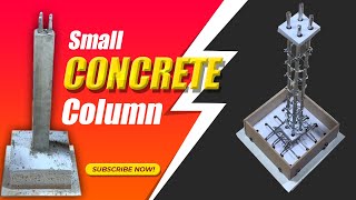 MAKE COLUMN IN CONCRETE MODEL  2021 REINFORCED CONCRETE DIY CONCRETE COLUMN  dıy miniature house [upl. by Ticon93]