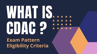 What is CDAC   Eligiblity criteria  CDAC Syllabus  Exam pattern  PGDiploma Programmes [upl. by Ardnuhsed]