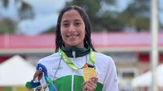 Tiffany Murillo medallista de oro en los Juegos Nacionales Juveniles 💪🏼⚪️🟢  LigadeNatación [upl. by Hadlee]