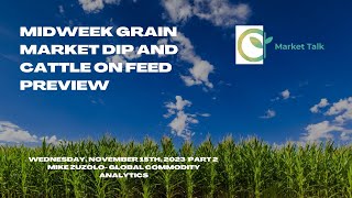 Midweek Grain Market Dip and Cattle Market Outlook [upl. by Zaslow]