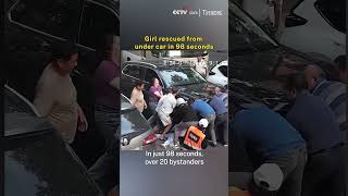 Girl rescued from under car in 98 seconds [upl. by Tnilk]