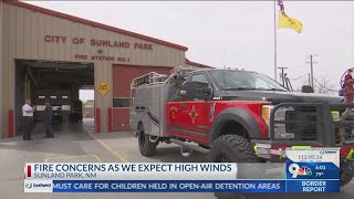 Sunland Park Fire Department shows how the brush truck helps during fire warnings [upl. by Lavona]