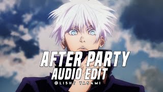 Don Toliver  After Party Audio Edit [upl. by Laehplar]