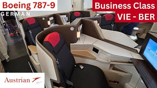 DE  BRANDNEU Austrian Airlines Boeing 7879 Business Class Tripreport [upl. by Wight]