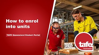 TAFE Queensland Student Portal  How to enrol into units [upl. by Hodge705]