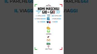 🇮🇹SHORT ITALIAN LESSONS  Nomi maschili GIOGI shorts italianlessons [upl. by Yliram346]