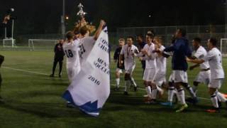 Capilano University Blues 2016 PACWEST Mens Soccer Championship celebration [upl. by Camel]