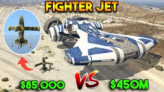 GTA 5 ONLINE  CHEAP FIGHTER PLANE VS EXPENSIVE FIGHTER JET WHICH IS BEST [upl. by Ozne]