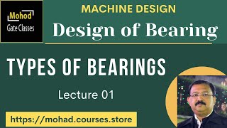 Design of Bearing 01 Types of bearings [upl. by Janessa]