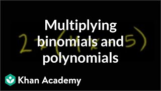 Multiplying binomials and polynomials  Algebra Basics  Khan Academy [upl. by Kapor]