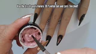 How to Use Born Pretty Aurora 3D Painted Gel  Easy 3D Nail Art at Home  Trendy Gel Polish 2024 [upl. by Thomasine]