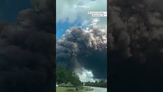 Fire at Georgia chemical plant fills sky with thick smoke [upl. by Schwenk687]