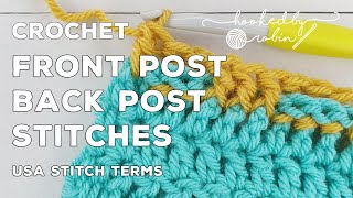 How to Crochet Front amp Back Post Stitches FPdc amp BPdc [upl. by Bennion]